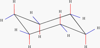 Cyclohexane in the chair conformation